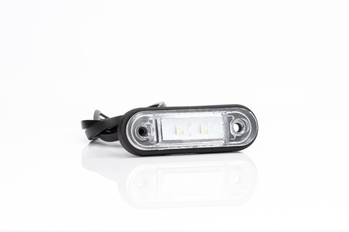 Фонарь габаритный FRISTOM LED белый с кронштейном (провод) (СНЯТ С ПРОИЗВОДСТВА)