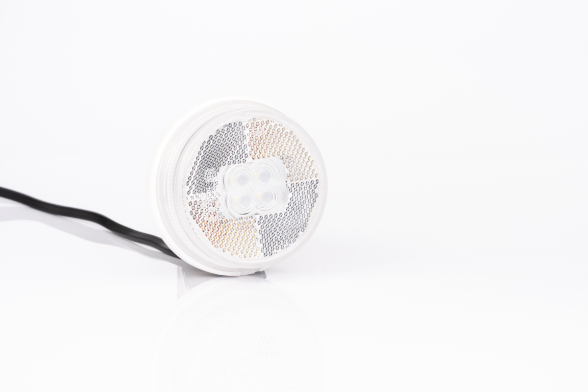 Фонарь габаритный FRISTOM LED 12-30V красного цвета со светоотражателем и проводом FT-060 C LED