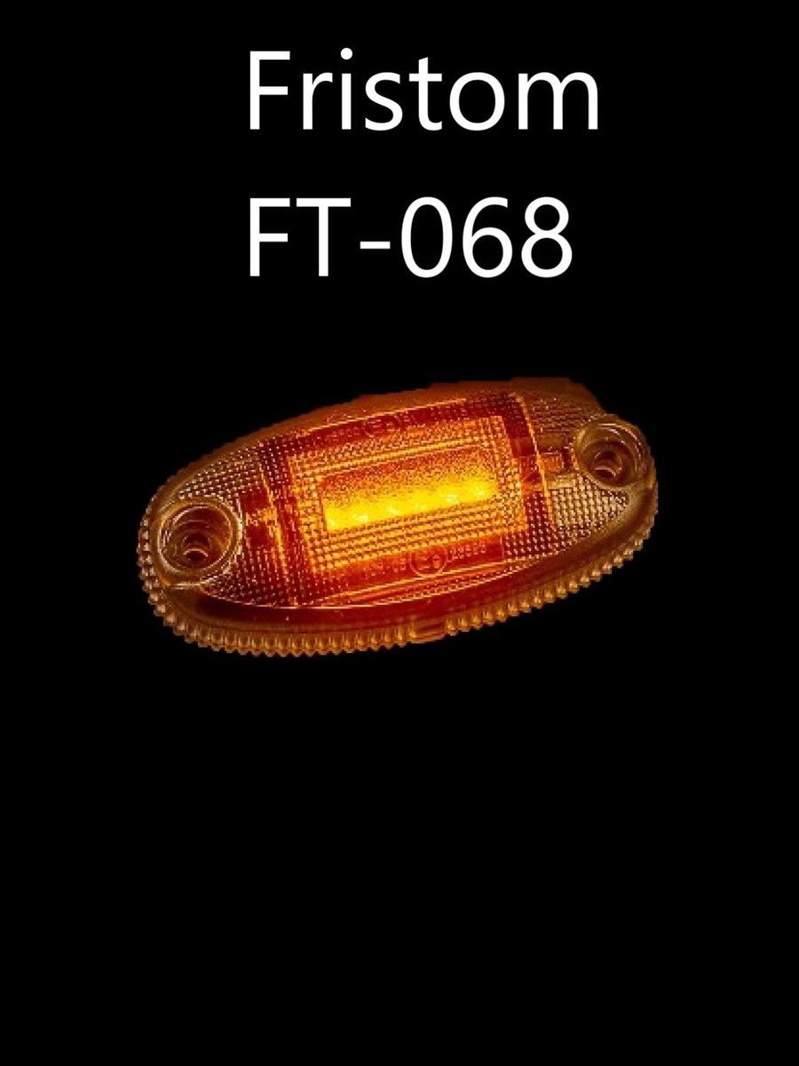 Фонарь габаритный LED 12-36В жёлтый, версия DARK и проводом 0,15м (74x36x19)