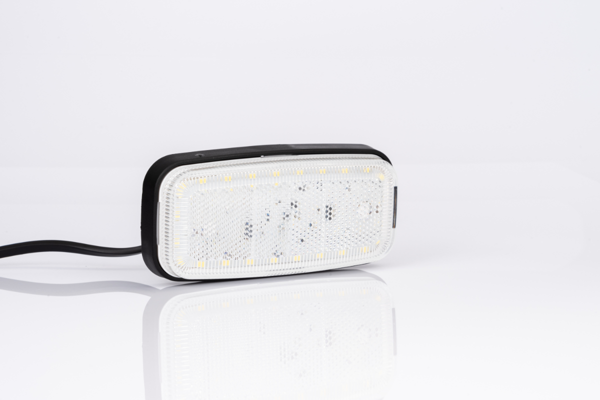 Фонарь габаритный FRISTOM LED 12-36В белый со светоотраж., кроншт. и пров. FT-075 B+K LED