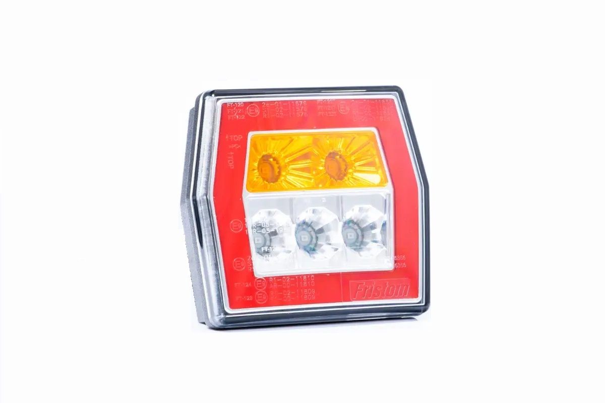 Фонарь задний FRISTOM LED шестиугольный жёлтый+белый Bajonet 5PIN FT-121 LED BAJONET