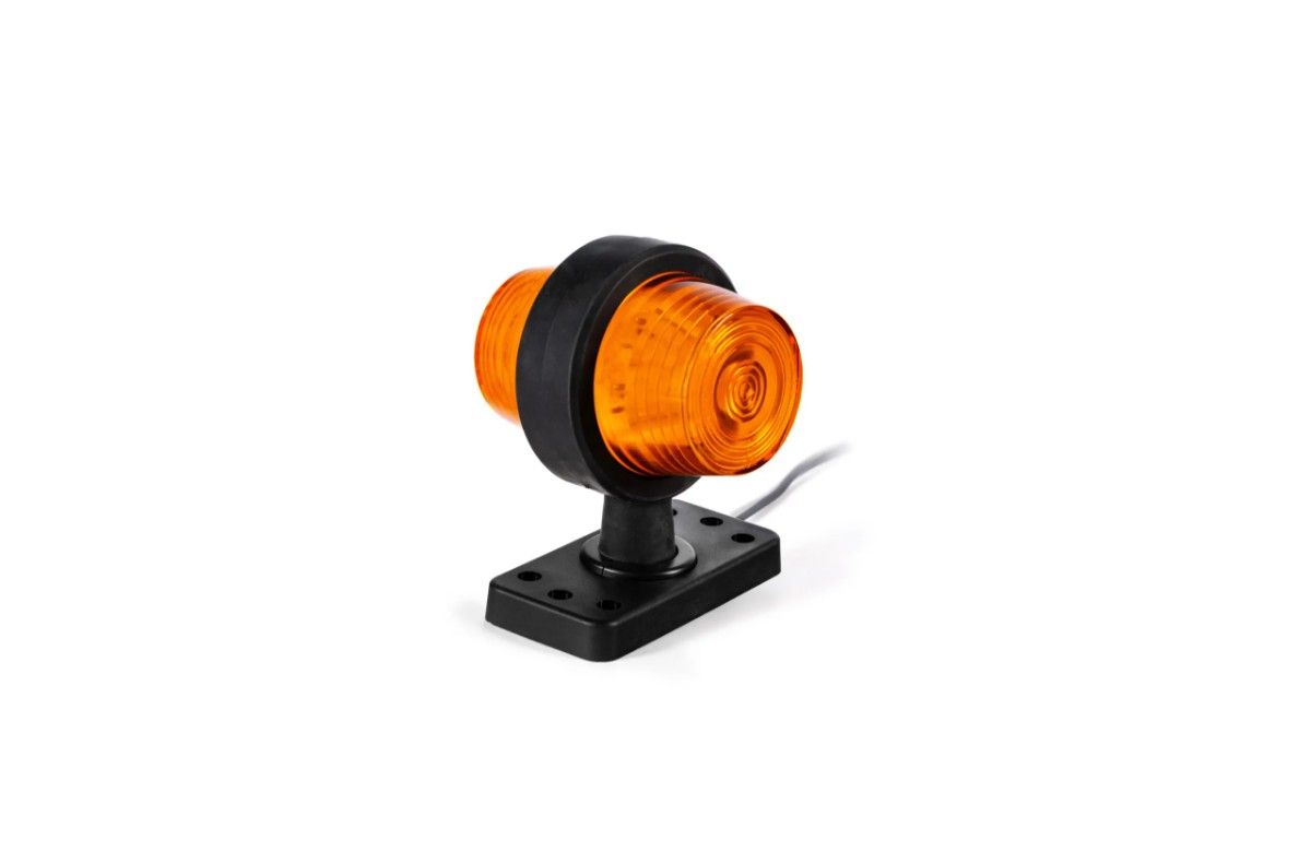 Фонарь FRISTOM LED габаритный 12-36В жёлто-жёлтый с коротким рогом, кабель 0,45м