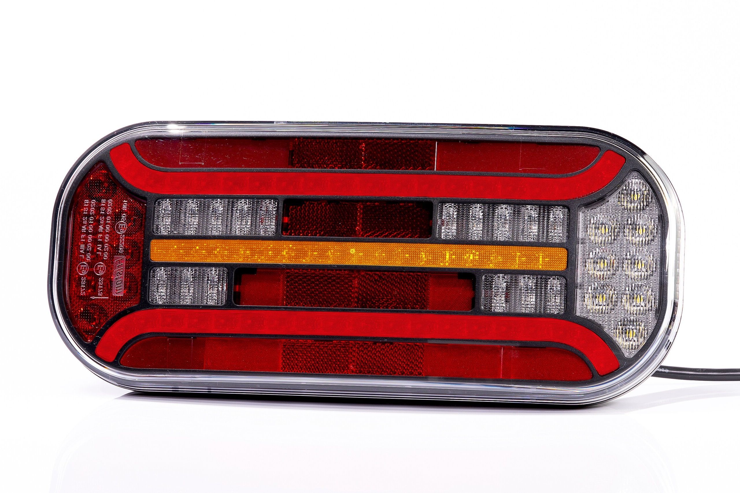 Фонарь задний FRISTOM LED 12-36В LH, 6-функц, без освещения н/знака, провод 1м, FT-600 L LED DI